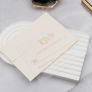 Carte RSVP transparente