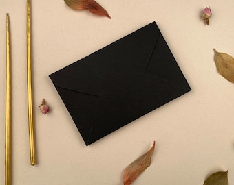 3.94"x5.91" RSVP Envelopes in Black, Kraft and Green Colors (100mmx150mm) 210 Gsm High Quality