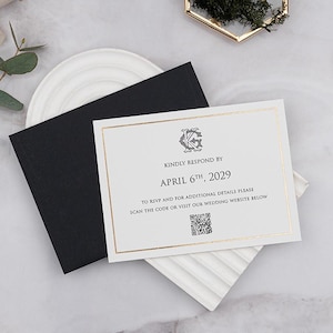 Carte RSVP avec code QR