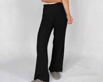 90s Chiffon Lined Flared Trousers M W'30"