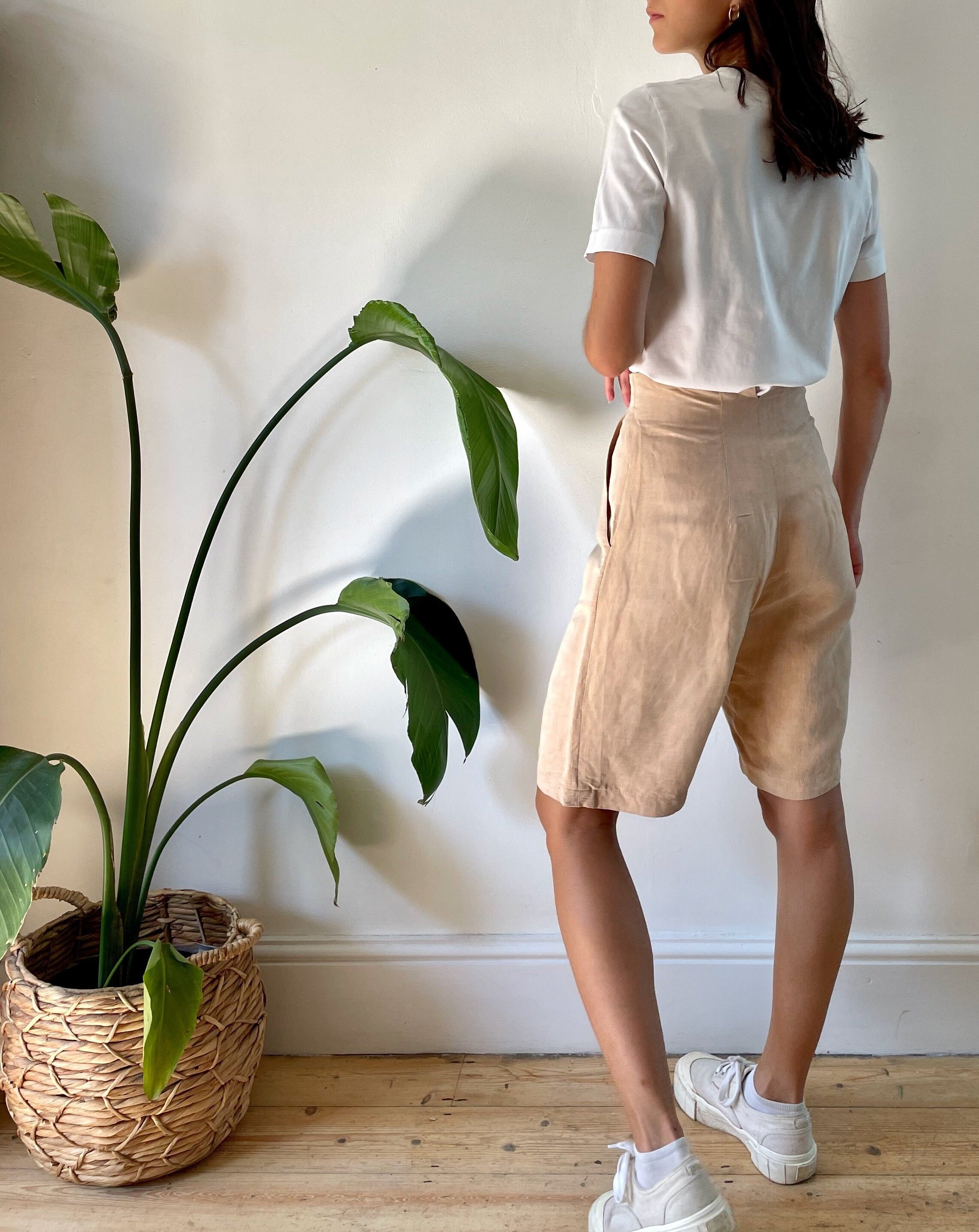 1930's linen short ショートパンツ antique 1930's linen short ショートパンツ antique 1930's linen short