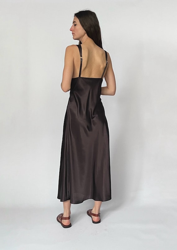 chinese dress ladies Vintage Jones New York Black Beaded Evening Gown 90s Formal Slip Dress main image 1
