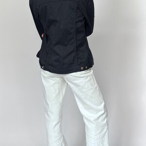 Navy Cotton Layering Jacket S/M, Vintage 90s Italian Jacket image 4