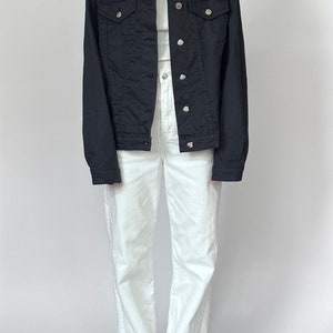 Navy Cotton Layering Jacket S/M, Vintage 90s Italian Jacket image 2