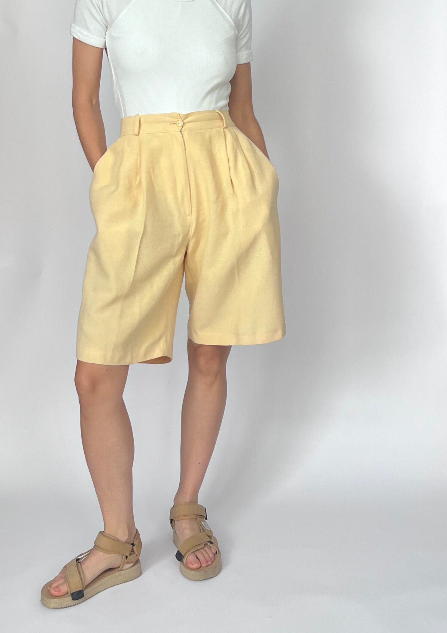 パンツ STONE  Bermuda Shorts Yellow S 90s Yellow Bermuda Shorts S/M W'29
