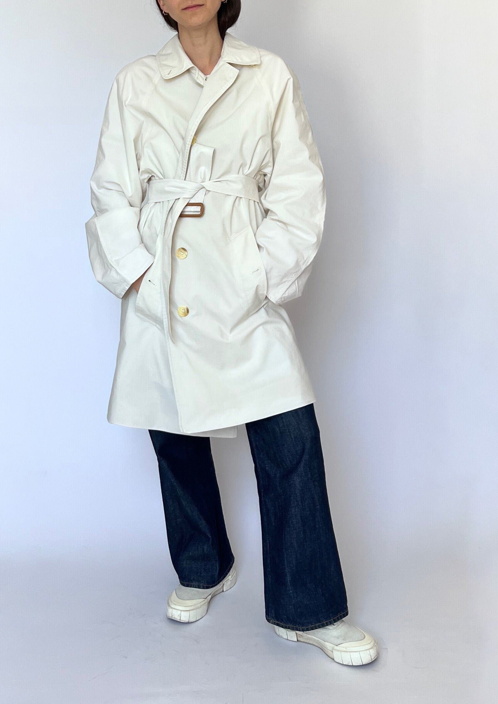 Burberry cream coat outlet