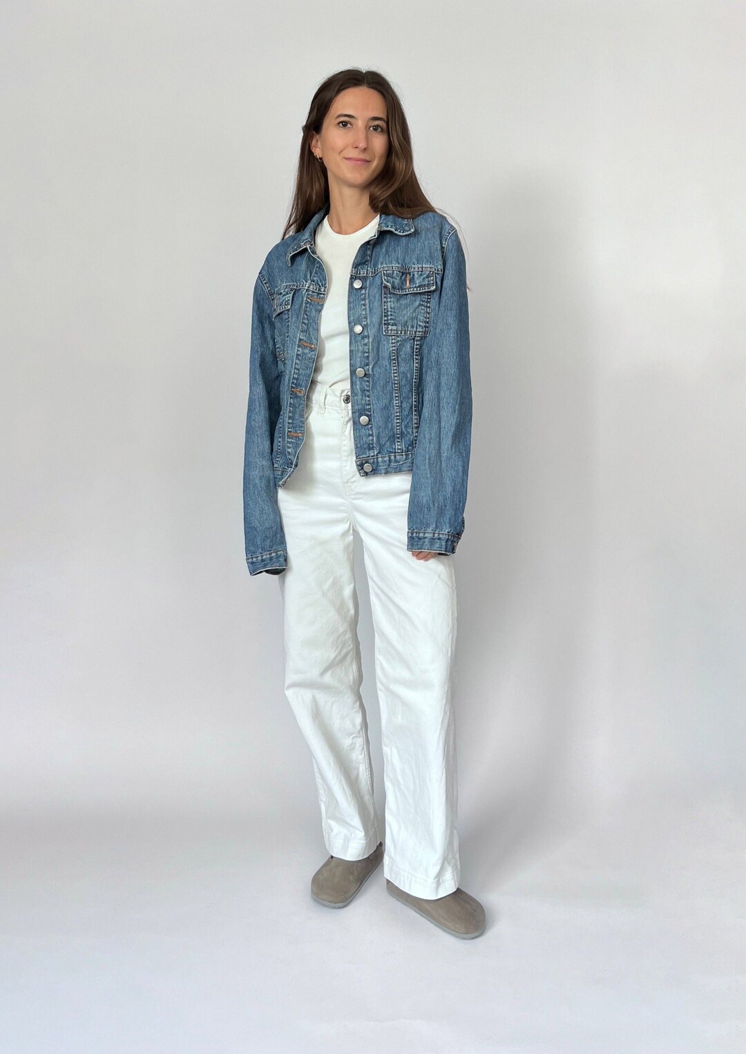 90s Denim Layering Jacket S/M, Autumn 90s Vintage Classic