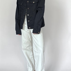 Navy Cotton Layering Jacket S/M, Vintage 90s Italian Jacket image 6