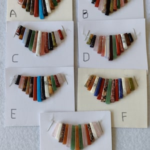 Mixed Stone Fan Sticks