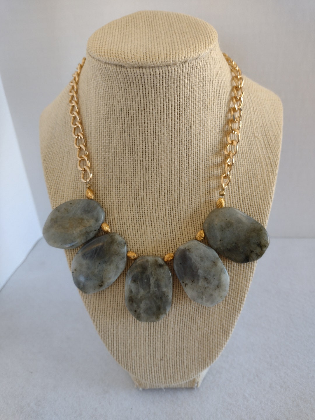 Chunk Labradorite & Stone Necklace