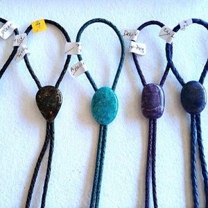 Variety Shaped Stone Cabochon Bolo Ties