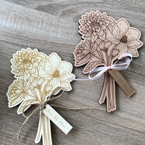 Bouquet de fleurs en bois