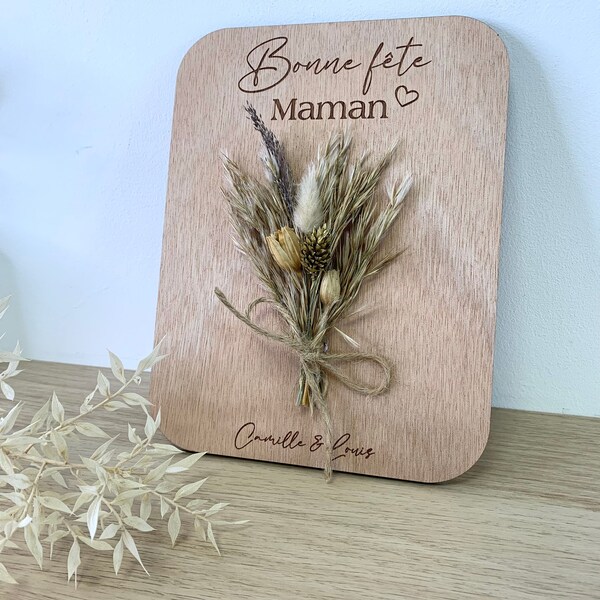 Dried flower sign - mom/grandma gift - Mother's Day