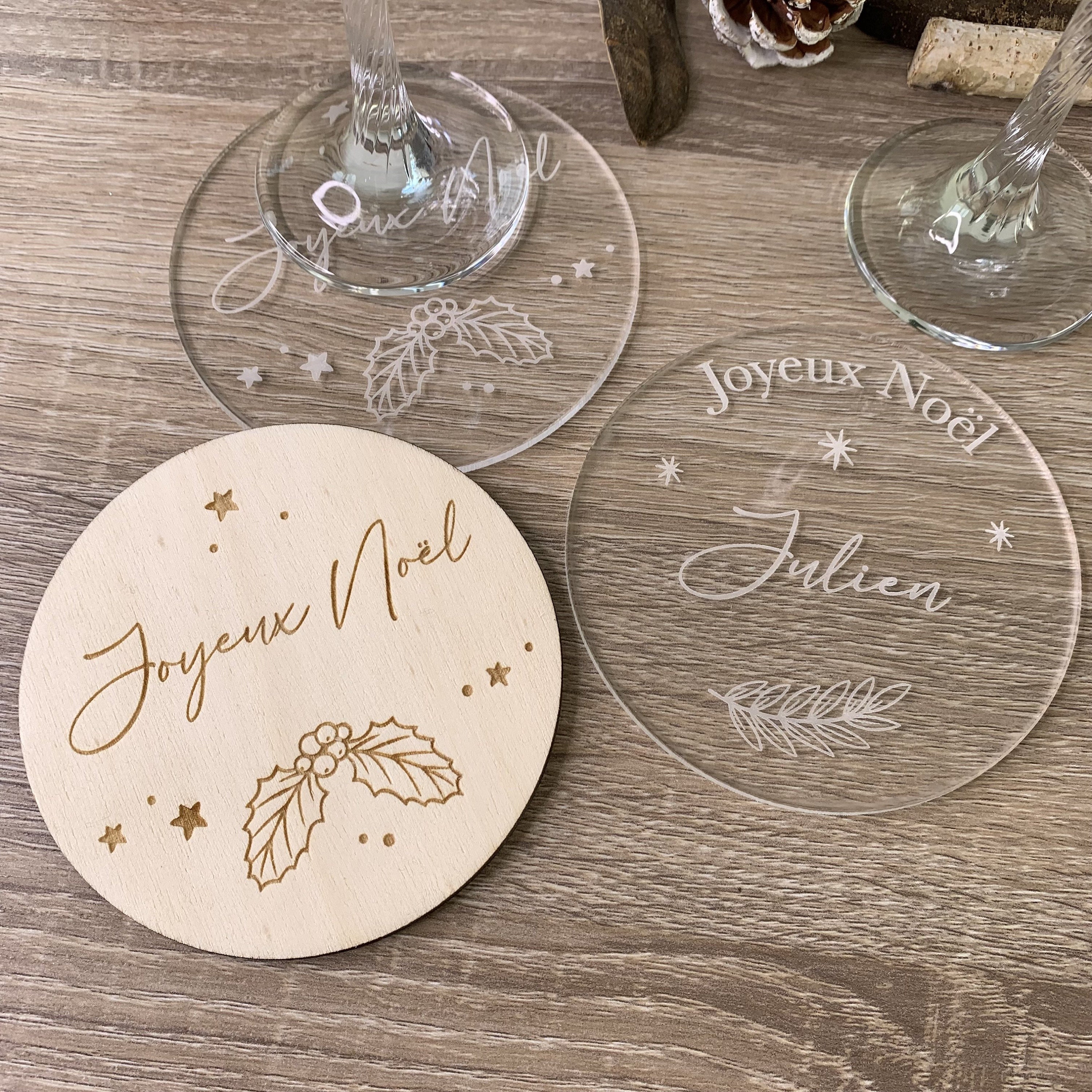 Lot de 2 Dessous Verre Noël