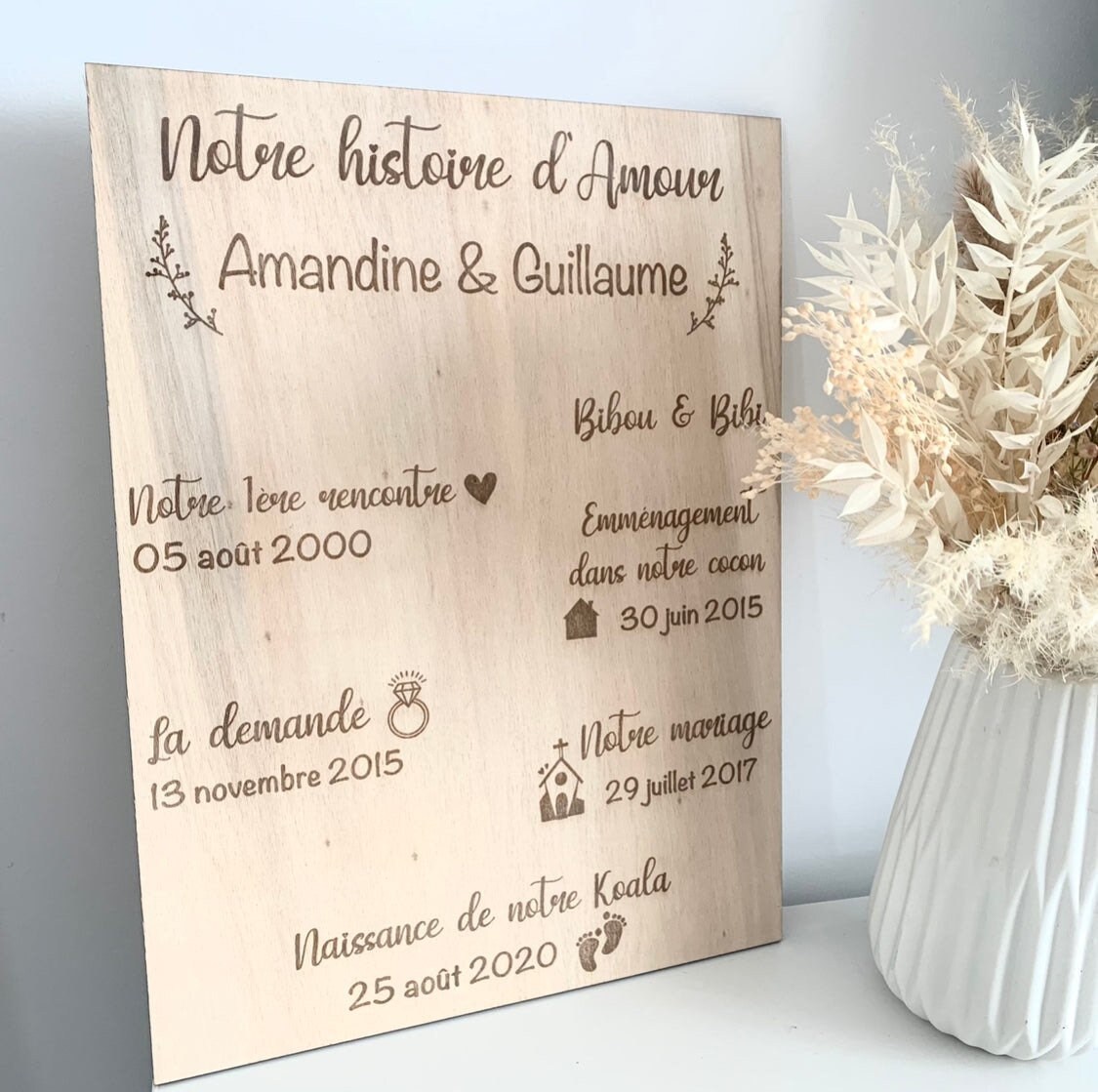 Love story sign - Valentine's Day - Wedding