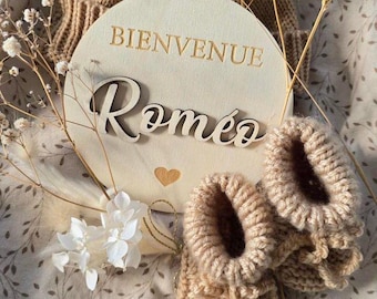Carte bienvenue coeur - naissance
