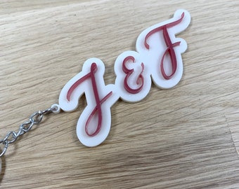 Initial keyring / Love-Valentine’s Day