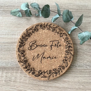 Cork trivet - gift for grandma/mom