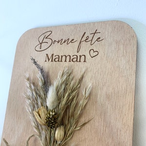 Pancarte fleurs séchées cadeau maman/mamie fête des mères image 4