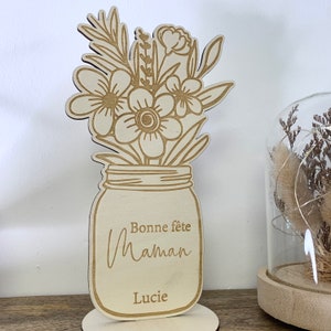 bouquet of wooden flowers - personalized gift - mom