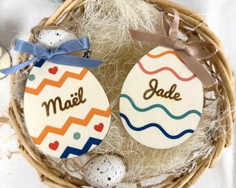 Colorful personalized easter egg