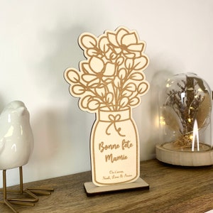 Personalized wooden flowers - grandmother's day