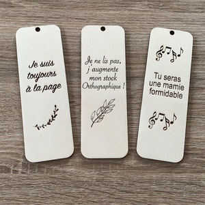 Personalized wooden bookmark