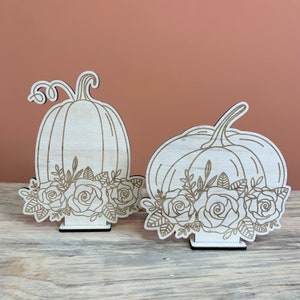 Wooden pumpkin - halloween