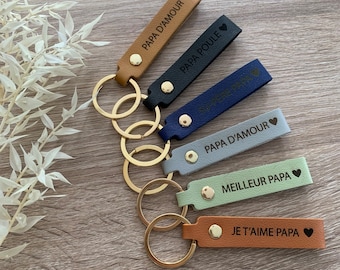 Dad leather key ring