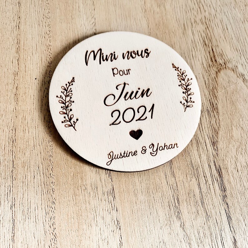 Magnet Bois Annonce Grossesse - Cadeau Original Personnalisable Avec Photo - Fabriqué En France (Yonne)