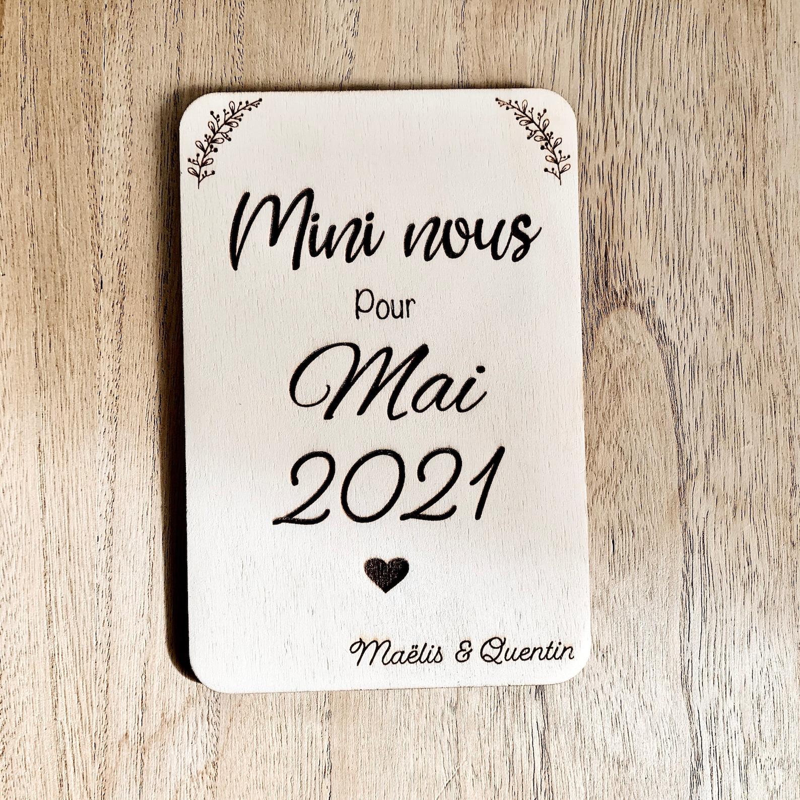 Carte bois mini nous annonce grossesse Etsy France Carte bois mini nous annonce grossesse Etsy France