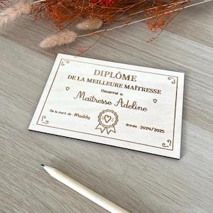 Diploma de maestro - obsequio para maestro - fin de año escolar