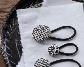 Hair tie -shibori black- 3pieces