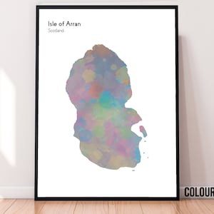 Isle of Arran Print  | Map | Island | Scotland | Gift