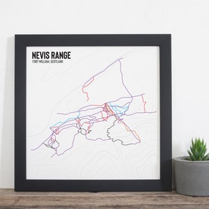 Nevis Bereich Druck | Mountainbike | Topographische Karte | Kontur | Radfahren | Wanderkarte