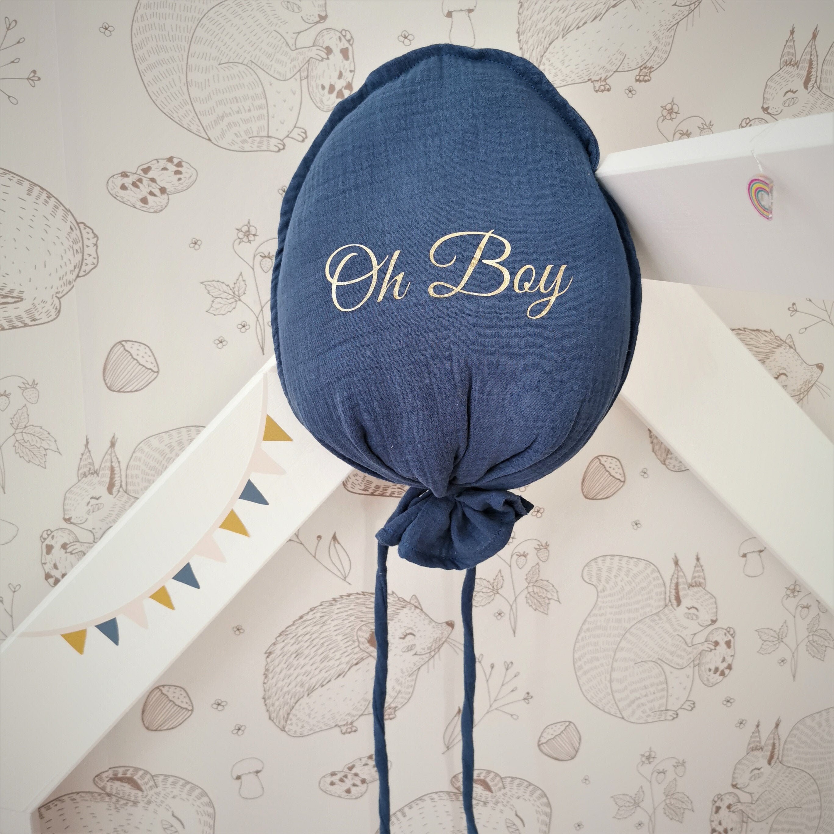 Personalized Gold Nursery Balloon Pillow Balloon Cushion Etsy