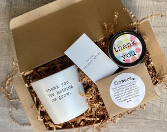 Thank you for helping me grow, teacher appreciation, nanny gift, thank you teacher, teacher gift, teacher thank you, gift for teacher