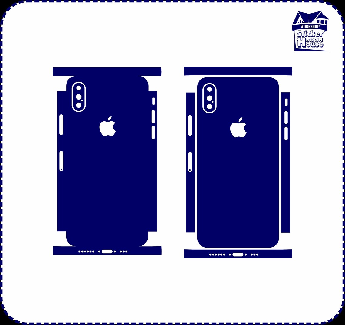 Iphone XS vector skin template for vinyl and polyurethane | Etsy