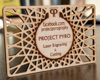 Wooden Business Cards with cut outs | 8.4cm x 5.3cm | Birch Plywood | Unique Business Card | Premium Business Card | Custom Business Card