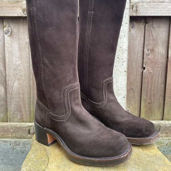 Frye Campus Suede Brown Boots