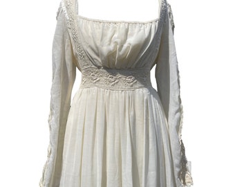 Vintage 1970s Gunne Sax Dress Winter White Lace Prom Wedding Long Dress ...