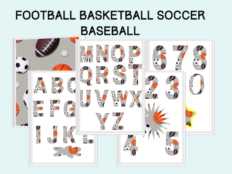 Sports Font Ball Clipart Alphabet Svg Font Svg Baseball Font Etsy