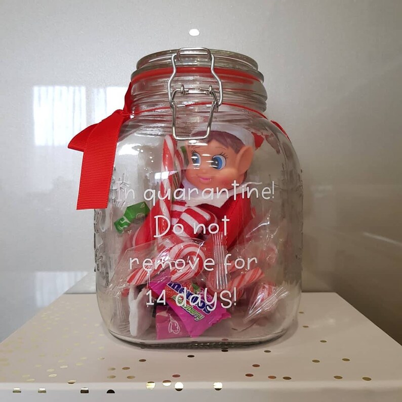 Elf on the Shelf Quarantine Jar Elf on the Shelf Etsy