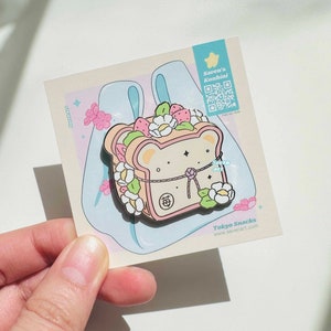 Stawberry Sandwich, Tokyo Snacks, Japanese sandwich, cute enamel pins, foodie pins, kawaii lapel pin, Cherry blossom, ichigo sando