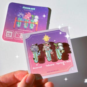 Mini Pin, Magical Essence, witch potions, floral tubes, cute enamel pins, kawaii lapel pin