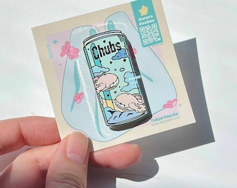 Chubs Soda, Tokyo Snacks, Japanese drinks, cute enamel pins, foodie pins, kawaii lapel pin, dreamy clouds, pink whale