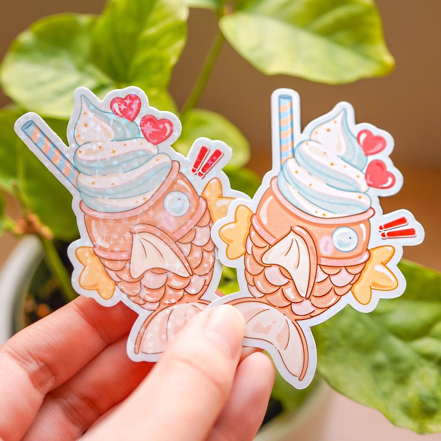 Magi Taiyaki Magikarp Weatherproof Vinyl Sticker Decal Die Etsy Uk