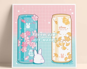 Ramune Print, Anime aesthetics, japanese snacks, sakura