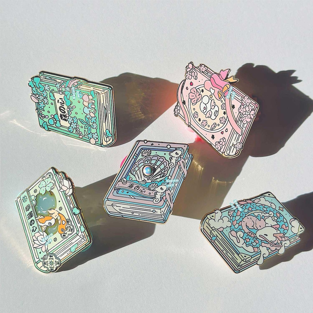 Enamel Pin, Spellbooks, Magic Books, Cute Enamel Pins, Kawaii Lapel Pin ...