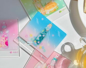 Cherry Blossom, Acrylic Coasters, Sakura coaster, drinkware, cute anime style, Japan summer festival, cute fun coaster
